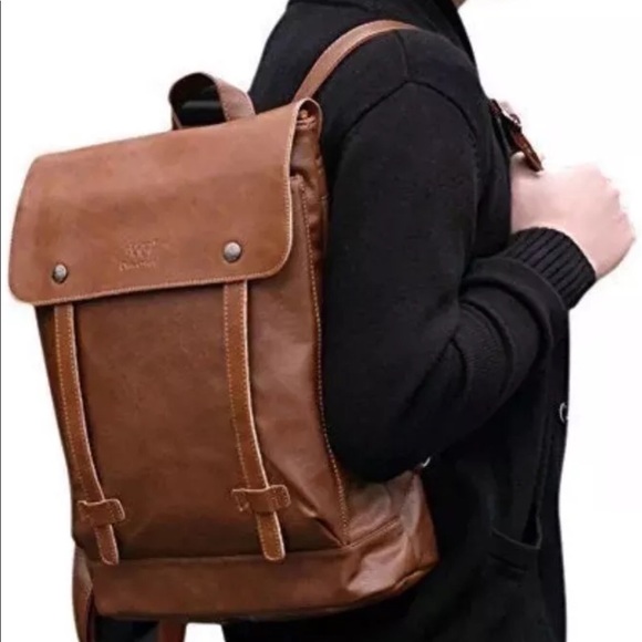 three box leather backpack